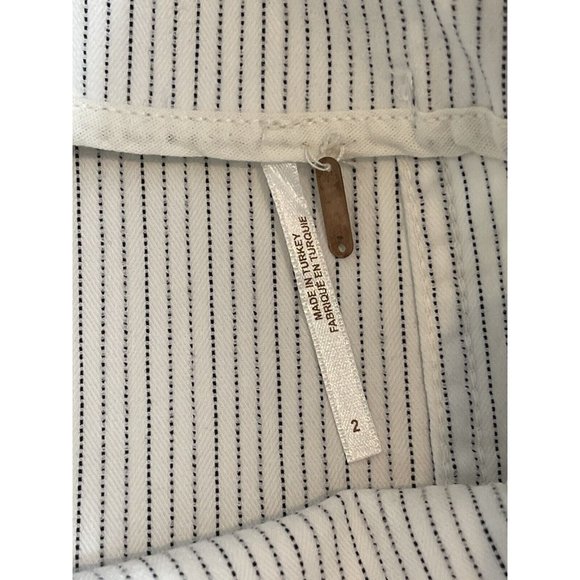 New FREE PEOPLE Modern Femme Novelty Stripe Mini Stretch Skirt 2 - Picture 7 of 8